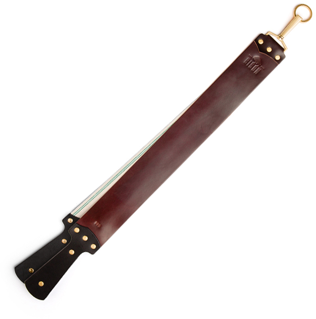 Ezra Arthur 2.5 Cordovan Razor Strop | Maroon Gold